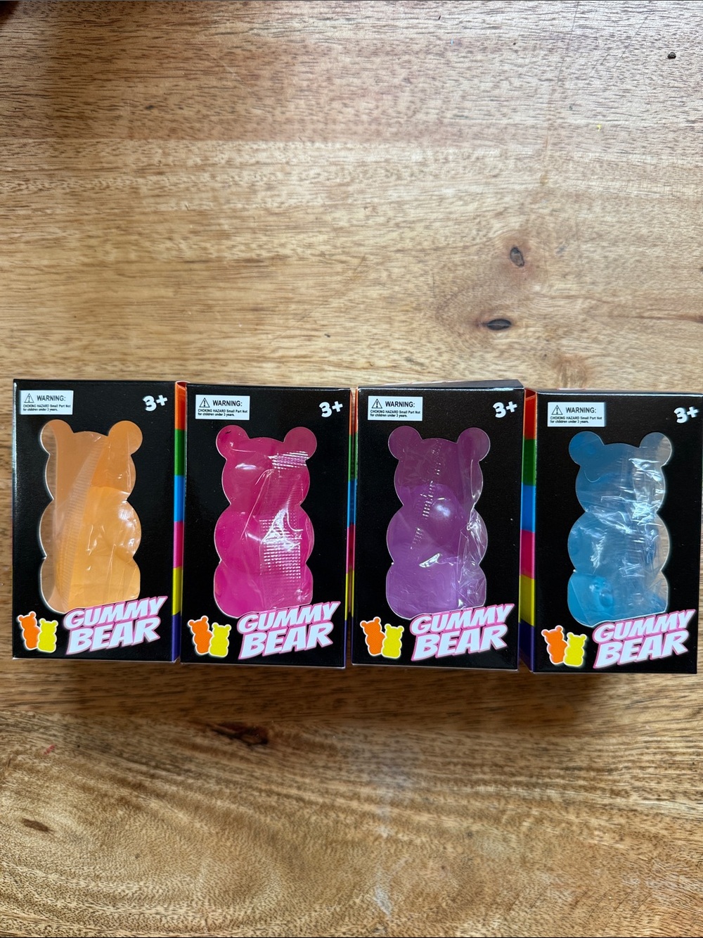 Set of 4 Squishy Gummy Bears NIB